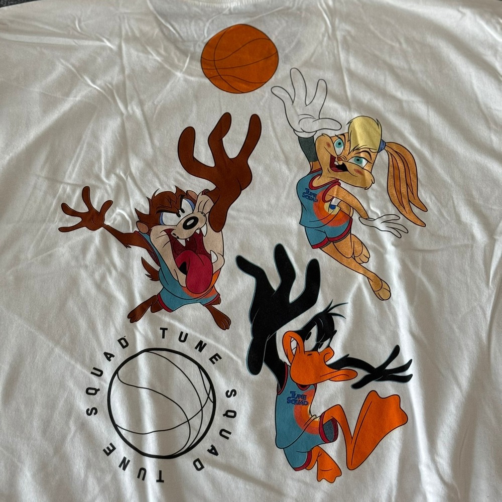 Golden State Warriors x Space Jam T-Shirt White Taz Daffy Bugs Mens 3XL NWT NBA - Picture 3 of 13